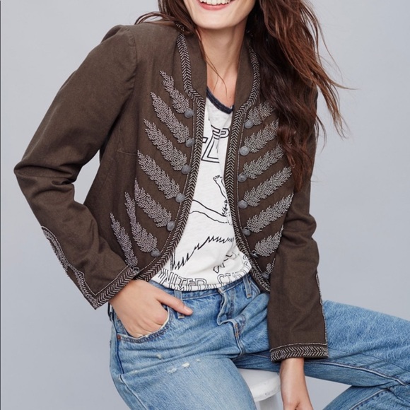 Beaded Military Band Jacket | Poshmark